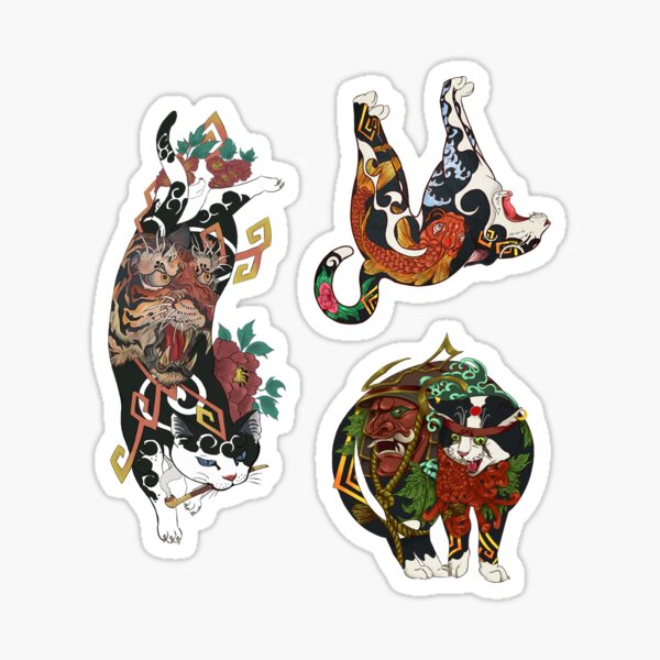 Item preview, Monmon Japan Cats Sticker Pack designed and sold by NevermindOnArt.