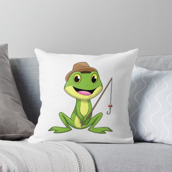 Item preview, Frog at Fishing with Fishing rod designed and sold by Snabdesign84.