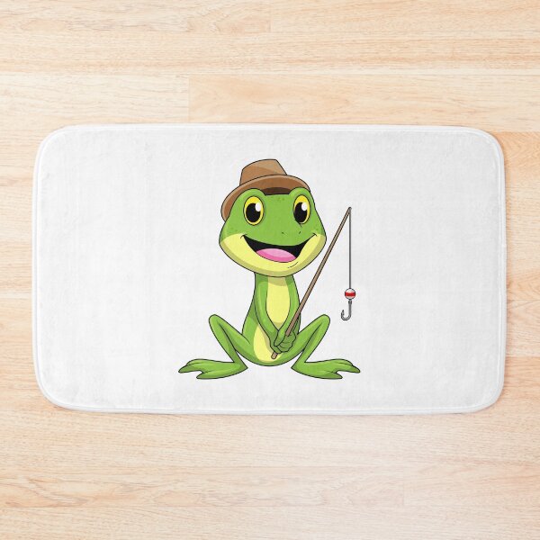 Item preview, Frog at Fishing with Fishing rod designed and sold by Snabdesign84.