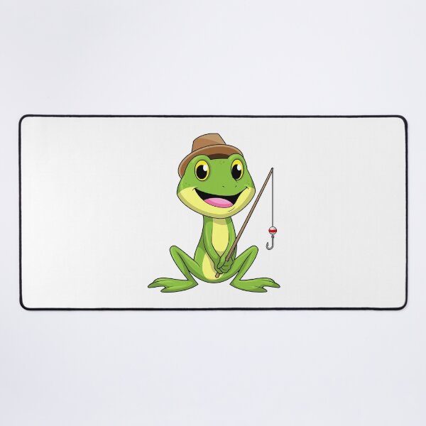 Item preview, Frog at Fishing with Fishing rod designed and sold by Snabdesign84.