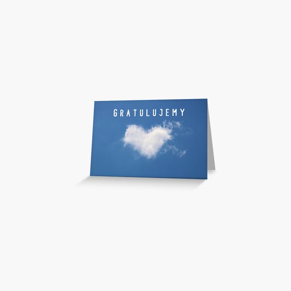 Item preview, Polish congratulations card with love heart cloud  designed and sold by Pommallina.