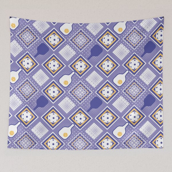 Item preview, Periwinkle Pickleball paddles blue background designed and sold by EvieWoj.
