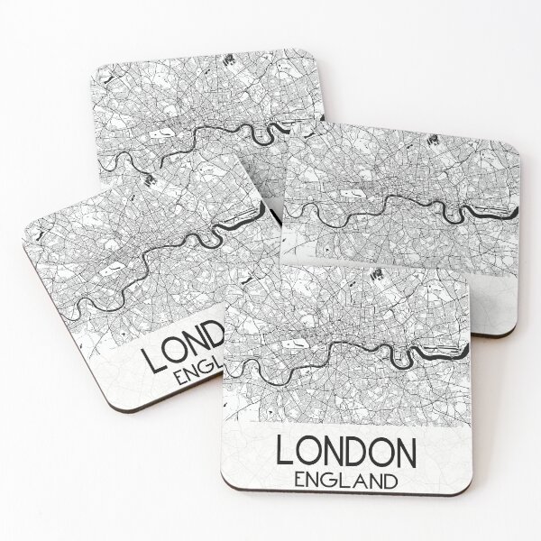 Item preview, LONDON WHITE CITY MAP MONOCHROME designed and sold by lukas69graphic.