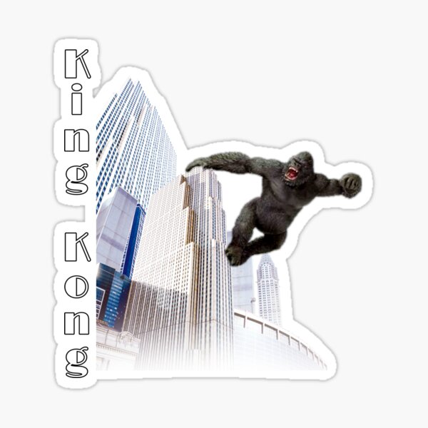 "King Kong" Sticker by SerafinDesign Redbubble