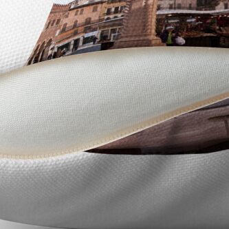 Alternate view of In Piazza Erbe, Verona, Italy Throw Pillow