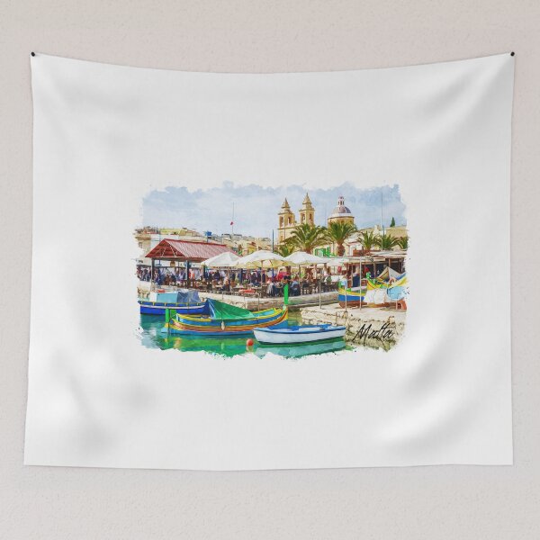 Item preview, Malta trip in watercolor designed and sold by chrlalexandru.