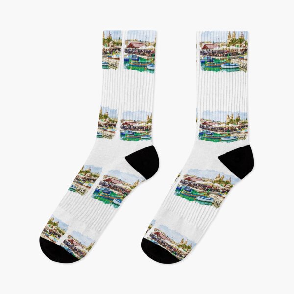 Item preview, Malta trip in watercolor designed and sold by chrlalexandru.