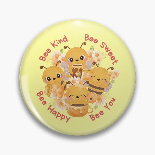 Item preview, Bee Kind, Bee Sweet, Bee Happy, Bee You | Cute Bee & Floral Pattern designed and sold by AurayaStudio.