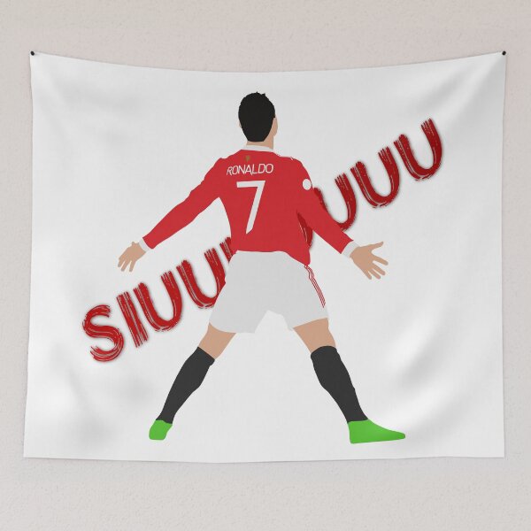 Item preview, Cristano Ronaldo Celebration Block Art SIUUUU with text designed and sold by HTWallace.