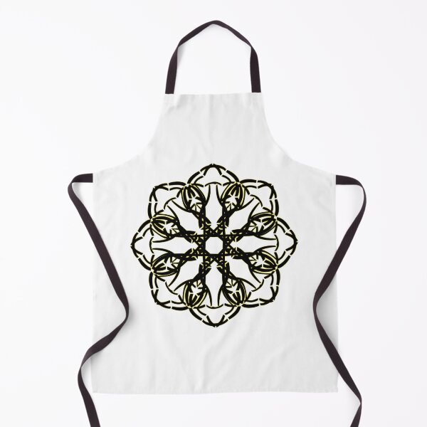 Item preview, Yellow and black mandala, abstract digital art designed and sold by Meo Design.