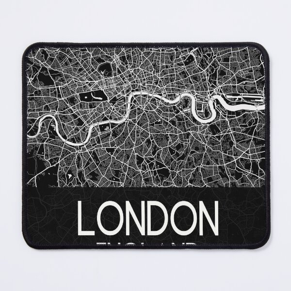 Item preview, LONDON BLACK CITY MAP MONOCHROME designed and sold by lukas69graphic.