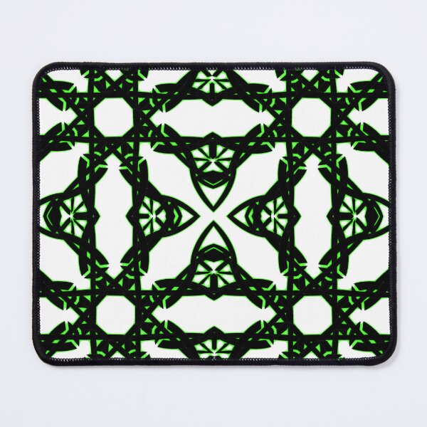 Item preview, Black and green abstract pattern, intertwined lines designed and sold by Meo Design.
