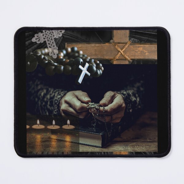 Item preview, Holy Religious Hands & Cross Photography Collage Design designed and sold by EarthArtDesigns.