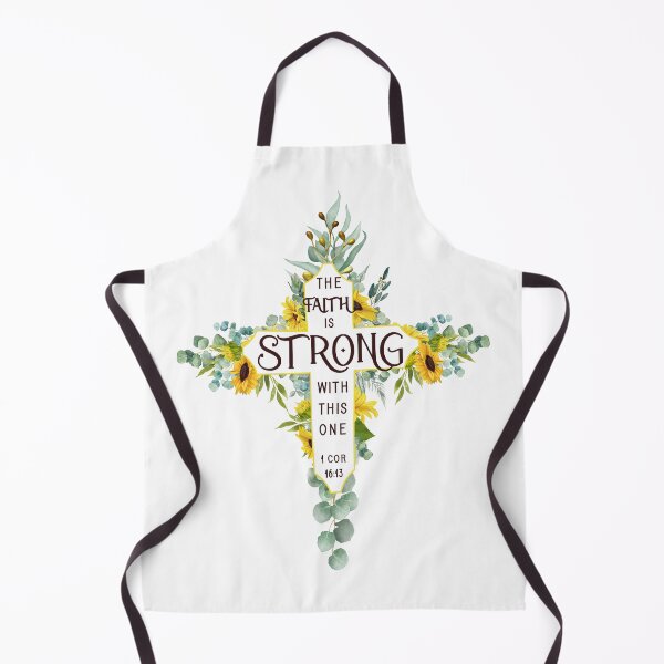 Item preview, The Faith Is Strong With This One Sunflower Floral Cross Bible Verse designed and sold by iketo90.