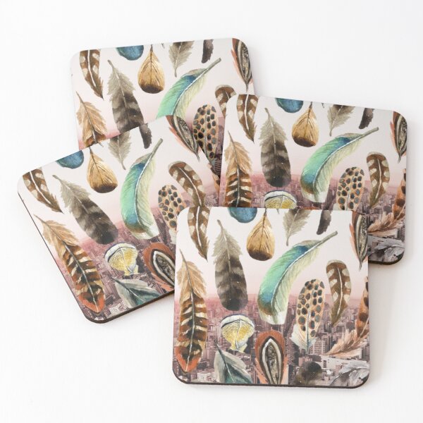 Item preview, Colorful feathers and Wheat Pattern  designed and sold by nelhurc.
