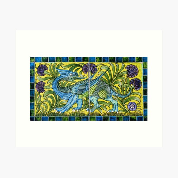 Item preview, Blue Dragon by William De Morgan designed and sold by Amanda1775.