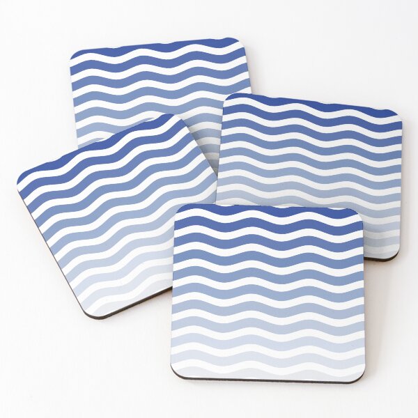Item preview, Gradient Blue Waves - Pattern designed and sold by TheEndlessStore.