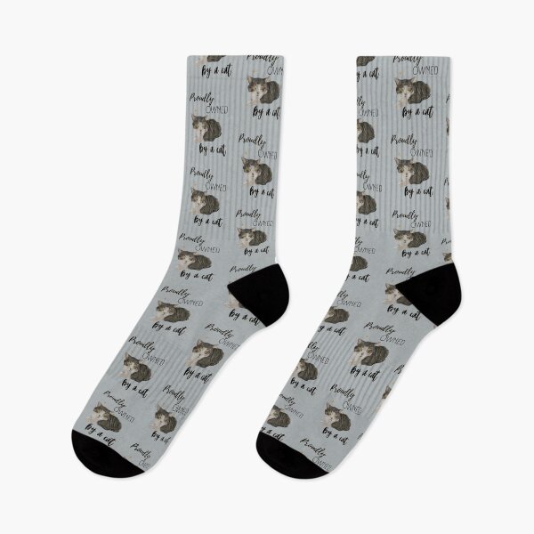 Item preview, Proudly owned by a cat - happy cat owner (gray tabby) designed and sold by SonjaNeuroth.