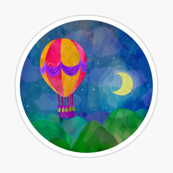 Item preview, Hot air balloon at night.  designed and sold by unicorner.