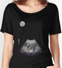 Alien on board! Ultrasound - badge variant Women's Relaxed Fit T-Shirt