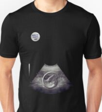 Alien on board! Ultrasound - badge variant Unisex T-Shirt