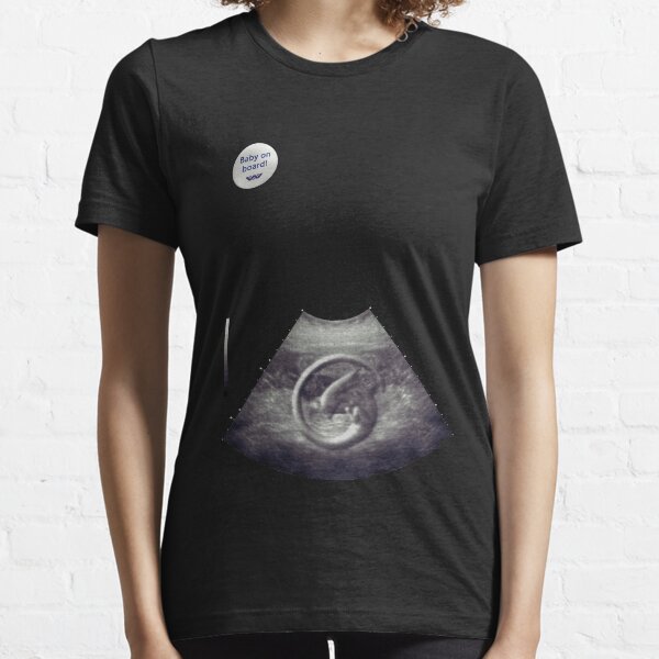 Alien on board! Ultrasound - badge variant Essential T-Shirt