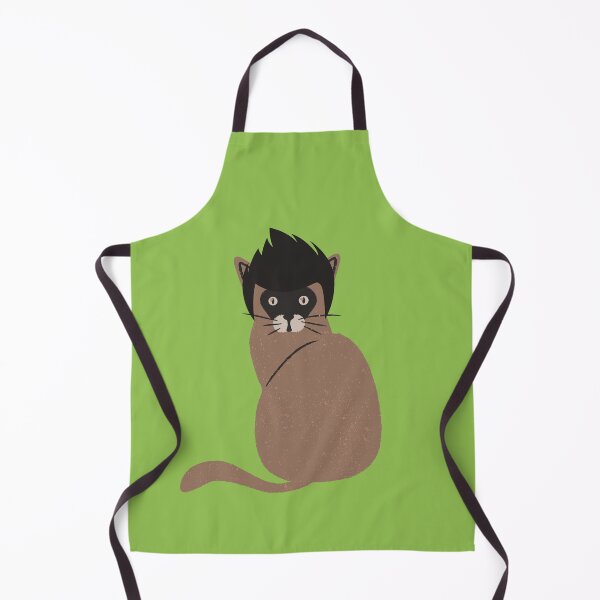 Item preview, Funny Cute Cat With A Wig / Startled Brown Cat With A Cool Spiky Black Wig  designed and sold by haRexia.