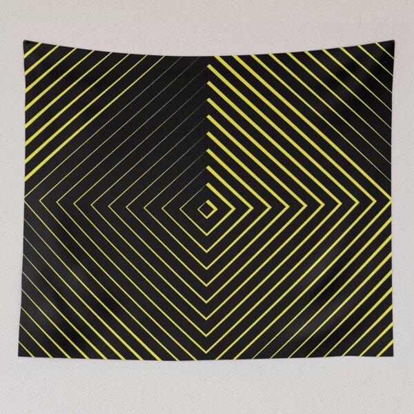 Aperçu de l'œuvre Jaune fluo, Illusion d'optique, Dégradé de couleur, Art optique - B09 créée et vendue par AlfabetDesign.