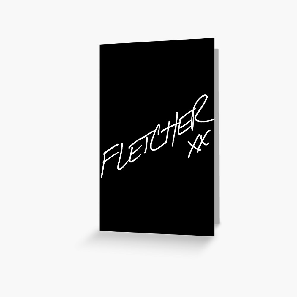 "Fletcher Merch Fletcher White Logo" Greeting Card by ElbaSoft Redbubble