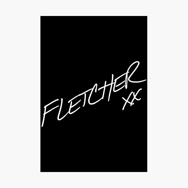 "Fletcher Merch Fletcher White Logo" Photographic Print for Sale by