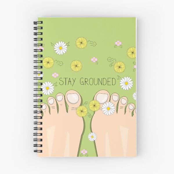 Item preview, Stay grounded inspirational quote with top view on barefoot  designed and sold by SooperYela.