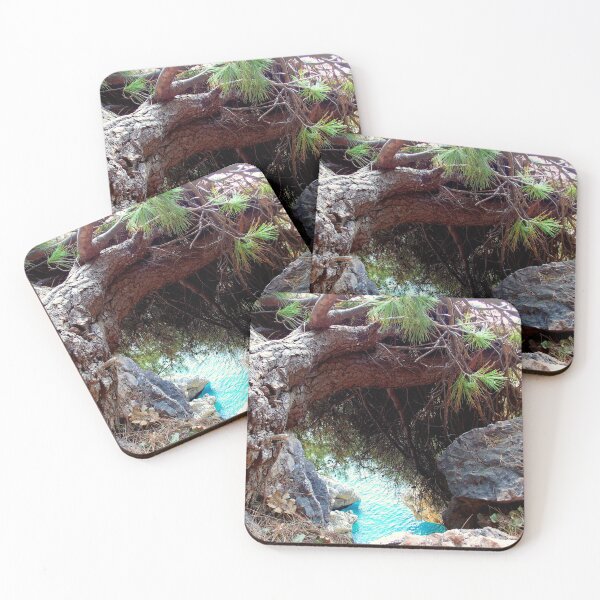 Item preview, Adriatic Coast  Evergreen Trees Above The Blue Sea - Photography by BranaghBel designed and sold by branaghbel.