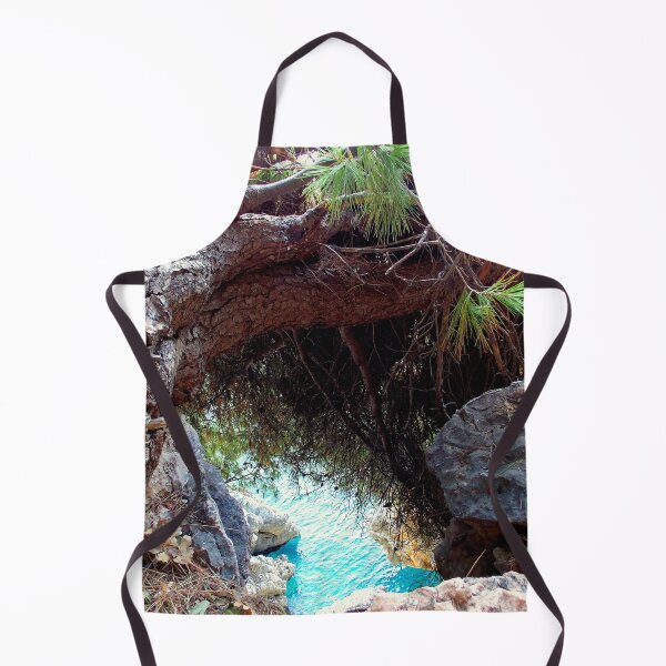 Item preview, Adriatic Coast Evergreen Trees Above The Blue Sea - Photography by BranaghBel designed and sold by branaghbel.