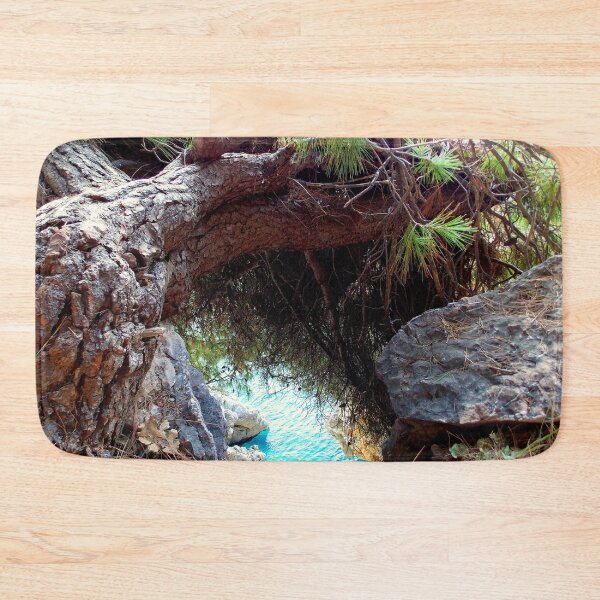 Item preview, Adriatic Coast  Evergreen Trees Above The Blue Sea - Photography by BranaghBel designed and sold by Branislava Tir .