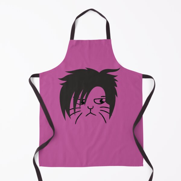 Item preview, Funny Cute Cat With A Wig / Moody Cat With A Cool, Spiky Black Wig  designed and sold by haRexia.