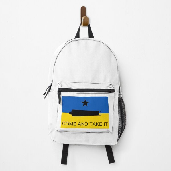 Item preview, Texas "COME AND TAKE IT" Gonzales Flag with Ukraine Colors designed and sold by texasukraine.