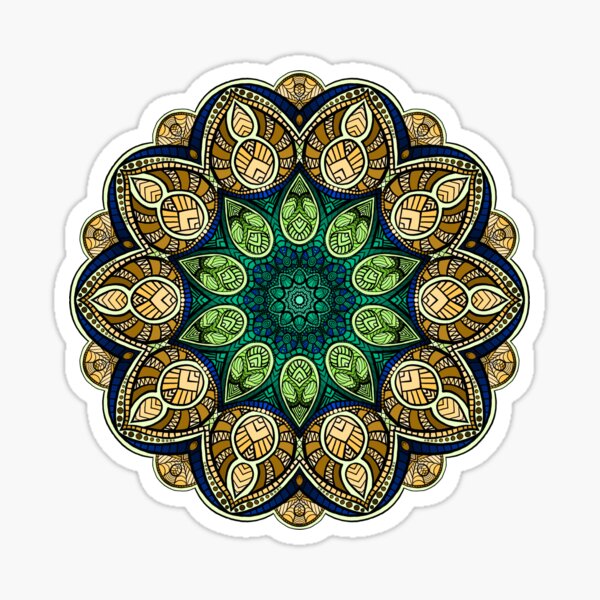 Item preview, Golden Magic Scalloped Mandala designed and sold by BucketCreates.