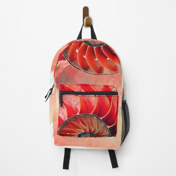 Item preview, Beautiful Soft Red Nautilus Shell Beach Art designed and sold by Sharon Cummings Art.