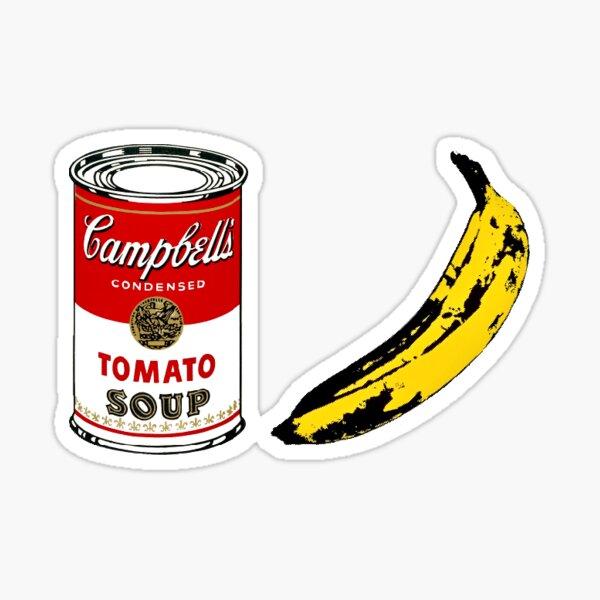 Item preview, Andy Warhol Soup and Banana designed and sold by thepaisleyswan.