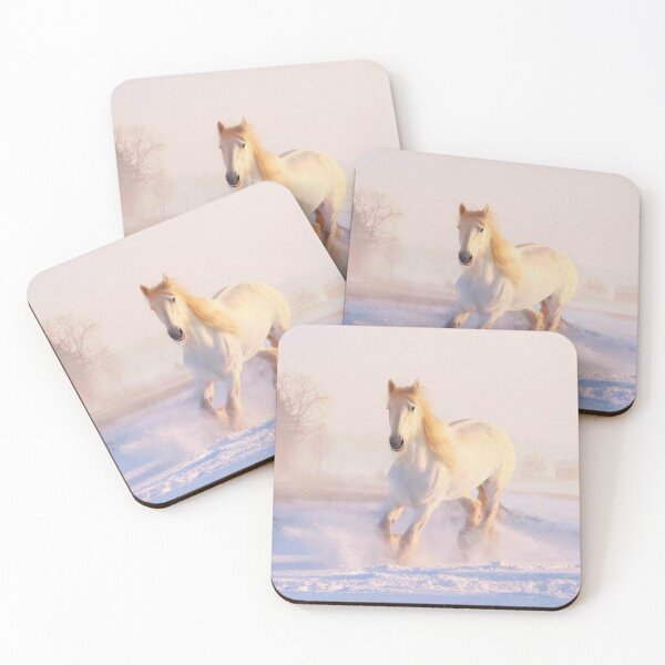 Item preview, White Horse Running In Snow designed and sold by TheAnimalZ00.