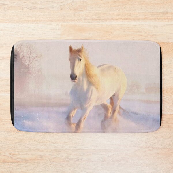 Item preview, White Horse Running In Snow designed and sold by TheAnimalZ00.