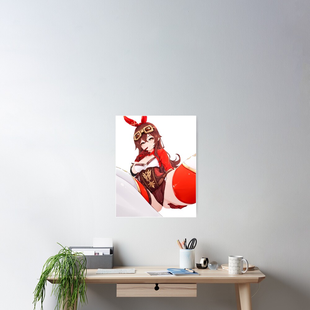 Sexy Amber Ecchi Genshin Impact Poster By Hidoyatarg Redbubble