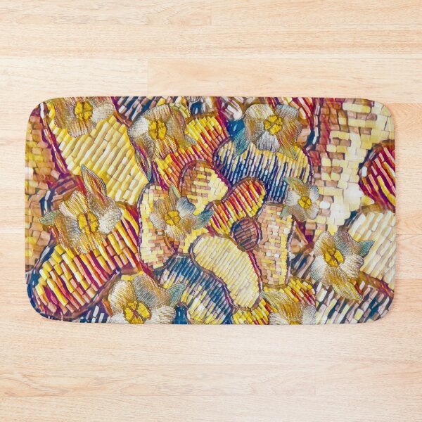 Item preview, Beaded Floral Motif in Fall Colors of Gold and Rust designed and sold by MediaArtbyMara.