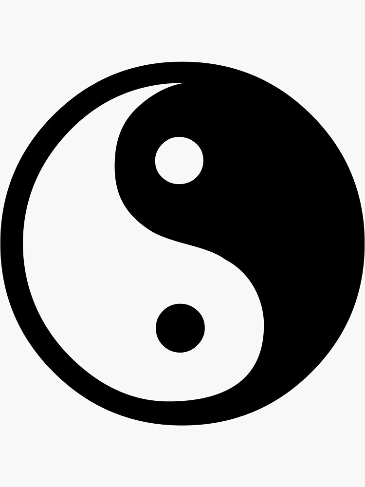 Thumbnail 3 of 3, Sticker, Yin-Yang Symbol designed and sold by TheOverwatcher.