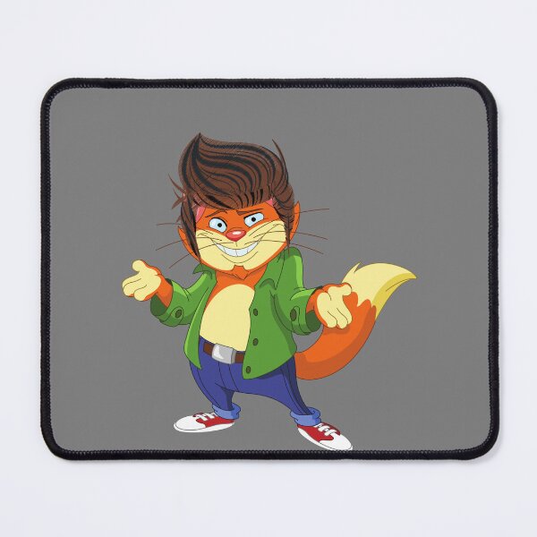 Item preview, Funny Cute Cat With A Wig / Ginger Cool Cat With A Quiff Wig  designed and sold by haRexia.