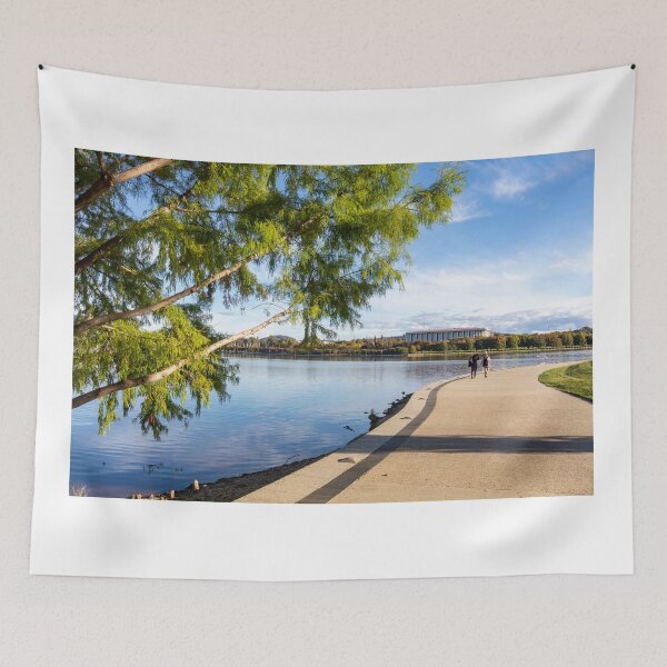 Item preview, Lake Burley Griffin in Canberra with National Library building designed and sold by Martin Berry Photography.