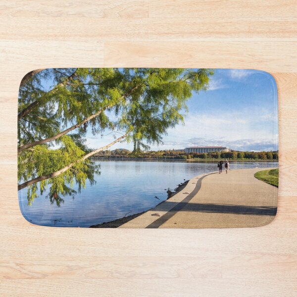 Item preview, Lake Burley Griffin in Canberra with National Library building designed and sold by Martin Berry Photography.