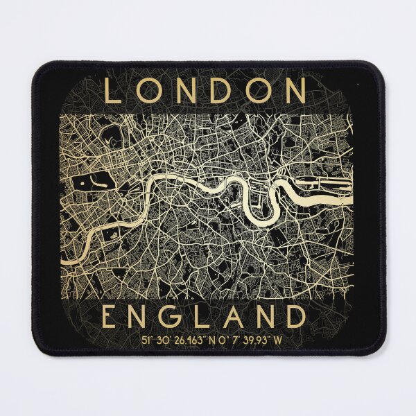 Item preview, LONDON GOLD CITY MAP MONOCHROME designed and sold by lukas69graphic.