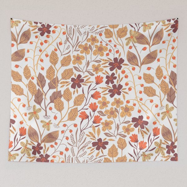 Item preview, Cute Abstract Mixed Fall Floral Pattern designed and sold by silviaol.
