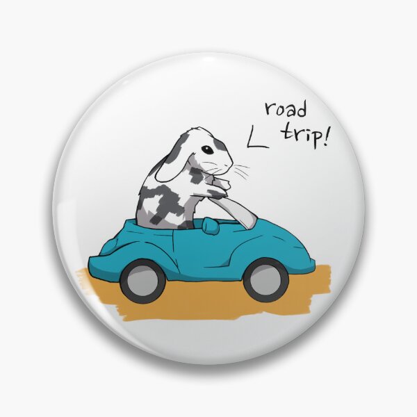 Item preview, Road Trip Rabbit in a Car designed and sold by thebunnylady.